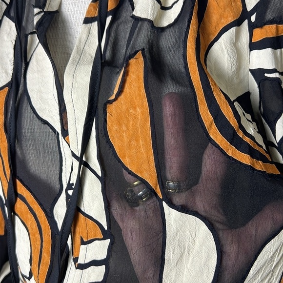 Sita Murt Mila Knit Feelings Raw Edge Patchwork Detail Size 36/US Small - Picture 12 of 12